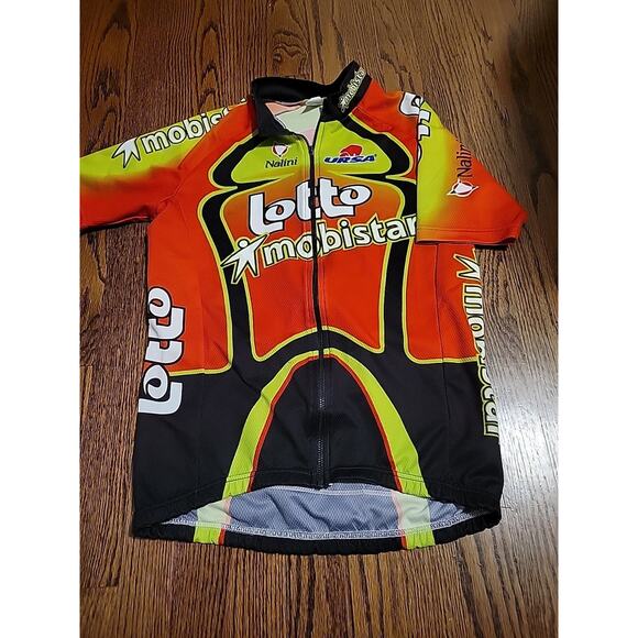 Cycling Jersey Men’s Size Small Shirt Full Zipper Lotto Mobistar - Picture 1 of 8